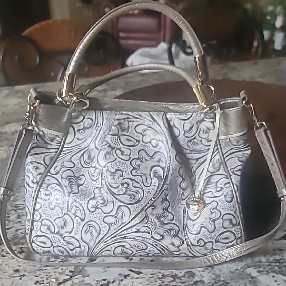 BRAHMIN Delano Embossed Handbag